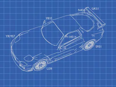 Lowpoly Car Model sports Free 3D model