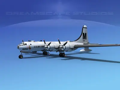 Boeing B-50 Superfortress V01 3D model