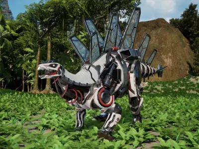 SciFi Dinosaur4 Low-poly 3D model