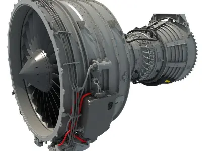 8 Aircraft Engine Models 3D model