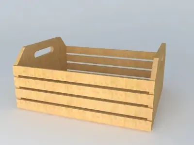 crate, wooden box fruit box Free 3D model