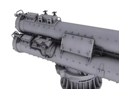 Mk-32 Surface Vessel Torpedo Tubes 3D model