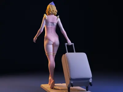 PRIVATE AIR HOSTESS SFW AND NSFW 3D print model