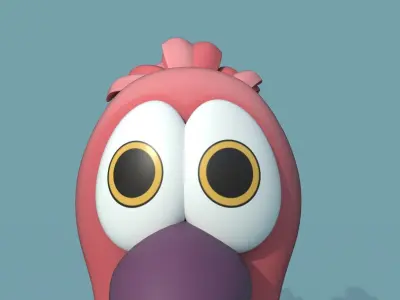 Cartoon Bird Low-poly 3D model