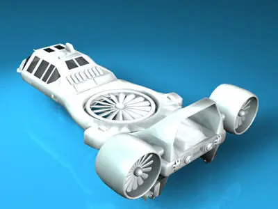 Sci-fi vstol vehicle 3D model