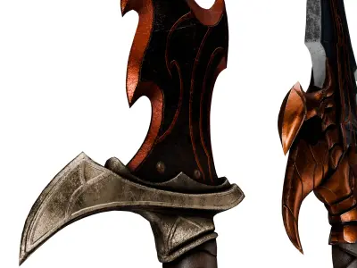 Knight killer and Rasakas Venom fang Low-poly 3D model
