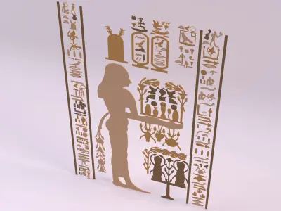 Egyptian Symbols - 011 Low-poly 3D model