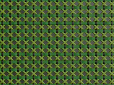 Green Plastic Weave Cane Strapping Outdoor PBR Material Seamless Texture