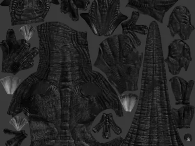 small dinosaur  Low-poly 3D model