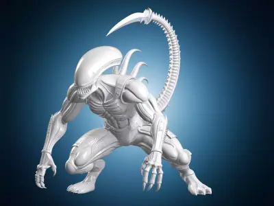 Alien Warrior 3D Print Model 3D print model