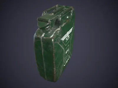Low poly Jerrycan gas can Low-poly 3D model