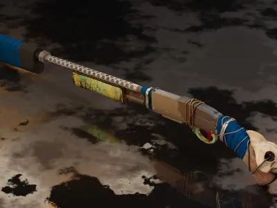 Shotgun Apocalyptic Free low-poly 3D model