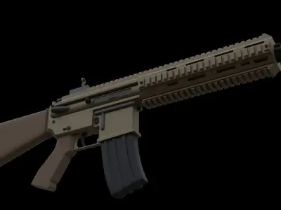 Heckler and Koch HK-416 German Assault Rifle Free 3D model