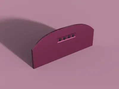 Truck Back Cab Plate 2 3D model