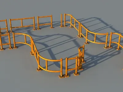 Warehouse Fense Low-poly 3D model