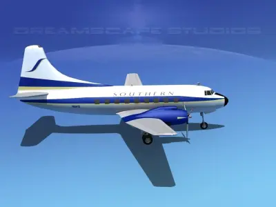 Martin 404 Southern Airways 2 3D model
