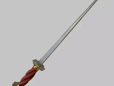 Rondel Dagger Free low-poly 3D model