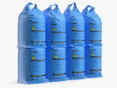 NOVA Ammonium Nitrate Fertilize 10-Pack 400 kg Blue 3D model
