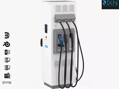 Efacec QC45 Quick EV Charging Station 3D model