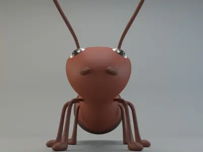 Cartoon Ant Low-poly 3D model