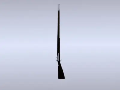 Brown bess flintlock musket Free low-poly 3D model