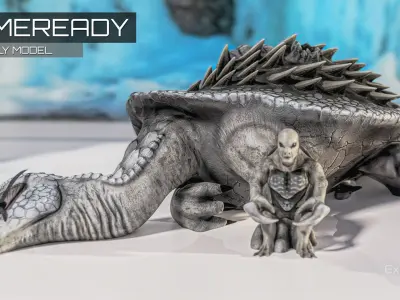 Turtle Mount Rider - Tortilla Ryder Creature Riding Reptile - 21 Low-poly 3D model