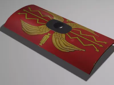 roman shield Free low-poly 3D model