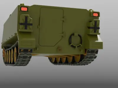 M113 APC tank   Low-poly 3D model