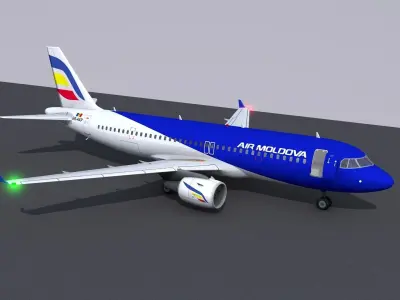 Airbus A320 livery Air Moldova 3D model