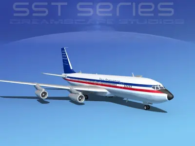 Boeing 707-320 SS Tour Americana 3D model