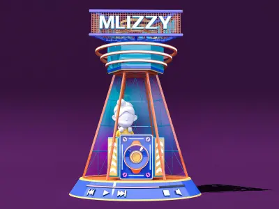 Music beauty Chen Traktor DJ 3D model