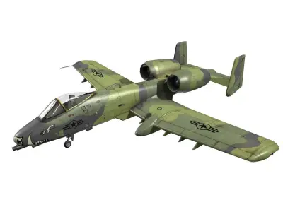 A-10A Thunderbolt II Low-poly Low-poly 3D model
