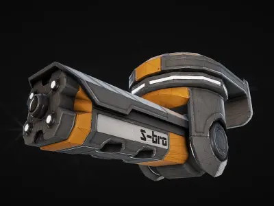 Surveillance camera S-bro Low-poly 3D model