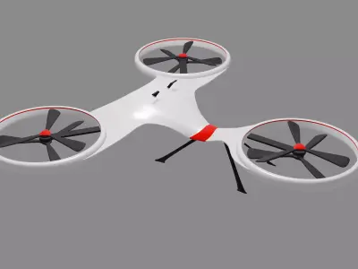 Hoverbike Sci-Fi Futuristic drone  Low-poly 3D model