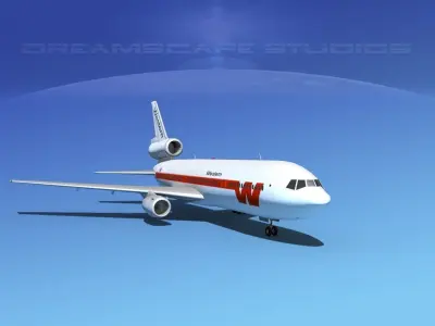 Douglas DC-10 Western 3D model