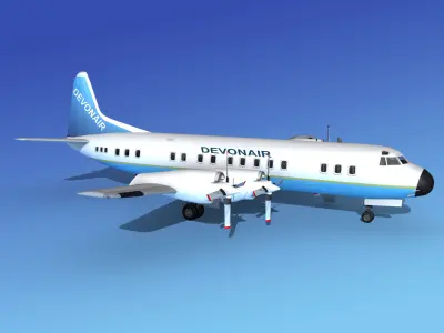Lockheed L-188 Electra II HP Devonair 3D model