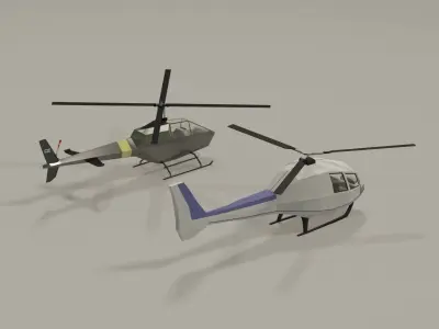 Lowpoly Helicopters Pack Low-poly 3D model