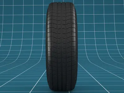 Car tire scratches 05 3D model