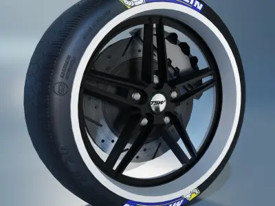 TSW Variente Wheel Low-poly 3D model
