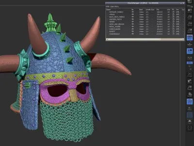 Norse Warlord Helmet PBR 3D model