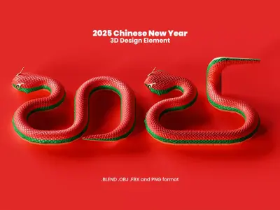 Chinese New Year Of Snake 3D model