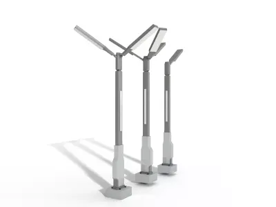 Sci-Fi Street Light Low-poly 3D model