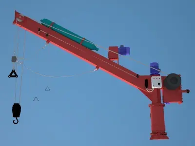 Ships crane 3D model