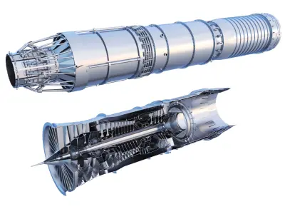 engine Low-poly 3D model