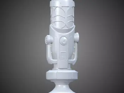Cyberpunk Microphone Bust PM-408 3D print model