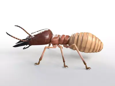 Termite insect Low-poly 3D model