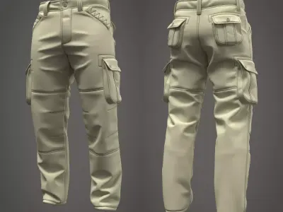 Cargo Pants - Marvelous Designer 3D model