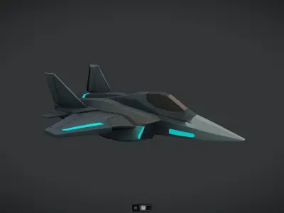 Spacecraft Jet aircraft plane 3dmodel 14 3D model