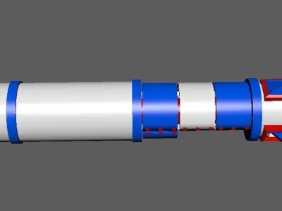 Rocket missile rigged maya 3D model