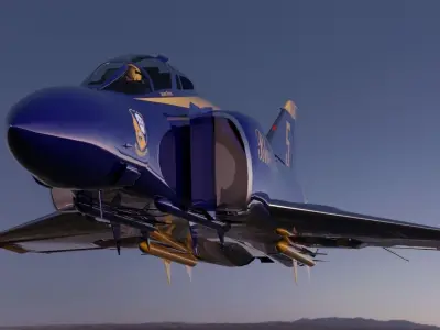 F-4J Phantom II Blue Angels 3D model